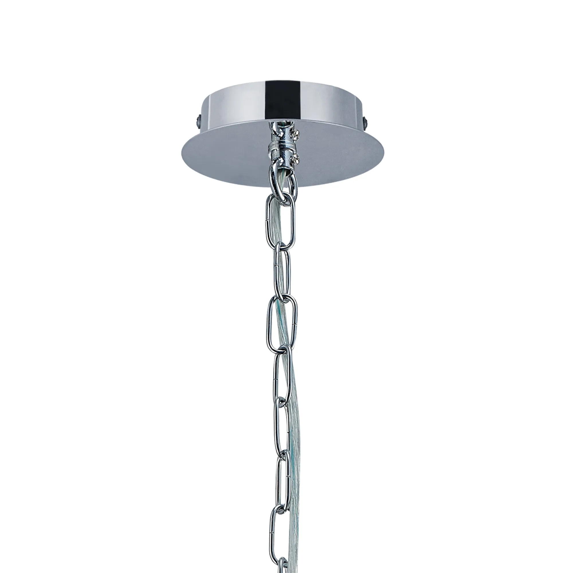 Nolan 46cm Glass Pendant 4 Light Polished Chrome D0089  Deco Nolan
